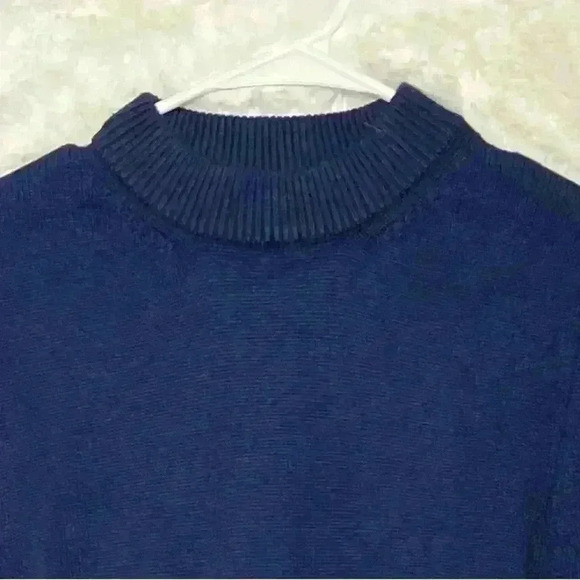 Zara Girls Crewneck Knit Navy Blue Fall Weather Picture School Sweater Large - Picture 3 of 6
